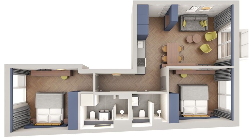 Room layout blue print