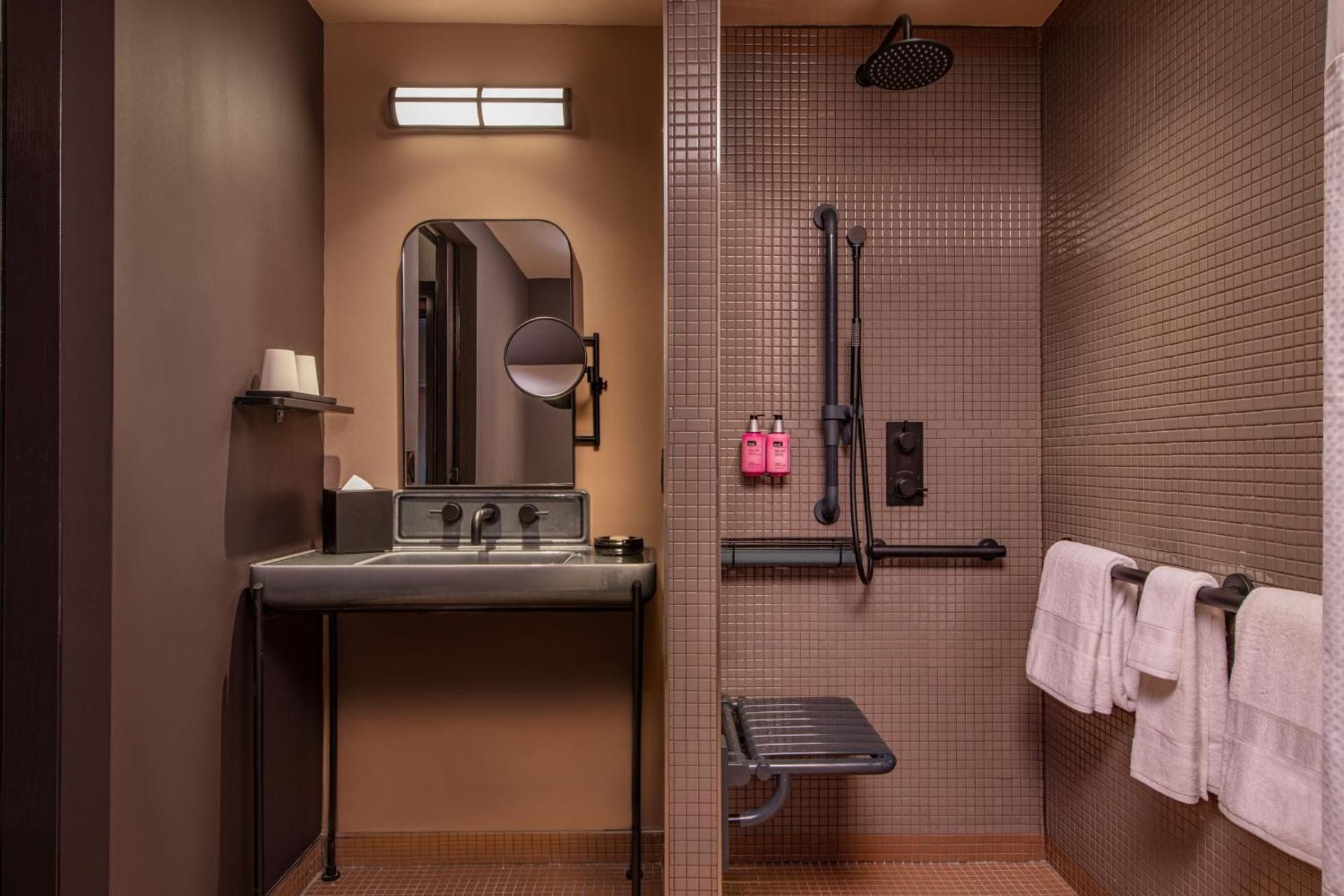 Standard King Room with Roll-in Shower - Mobility and Hearing Accessible