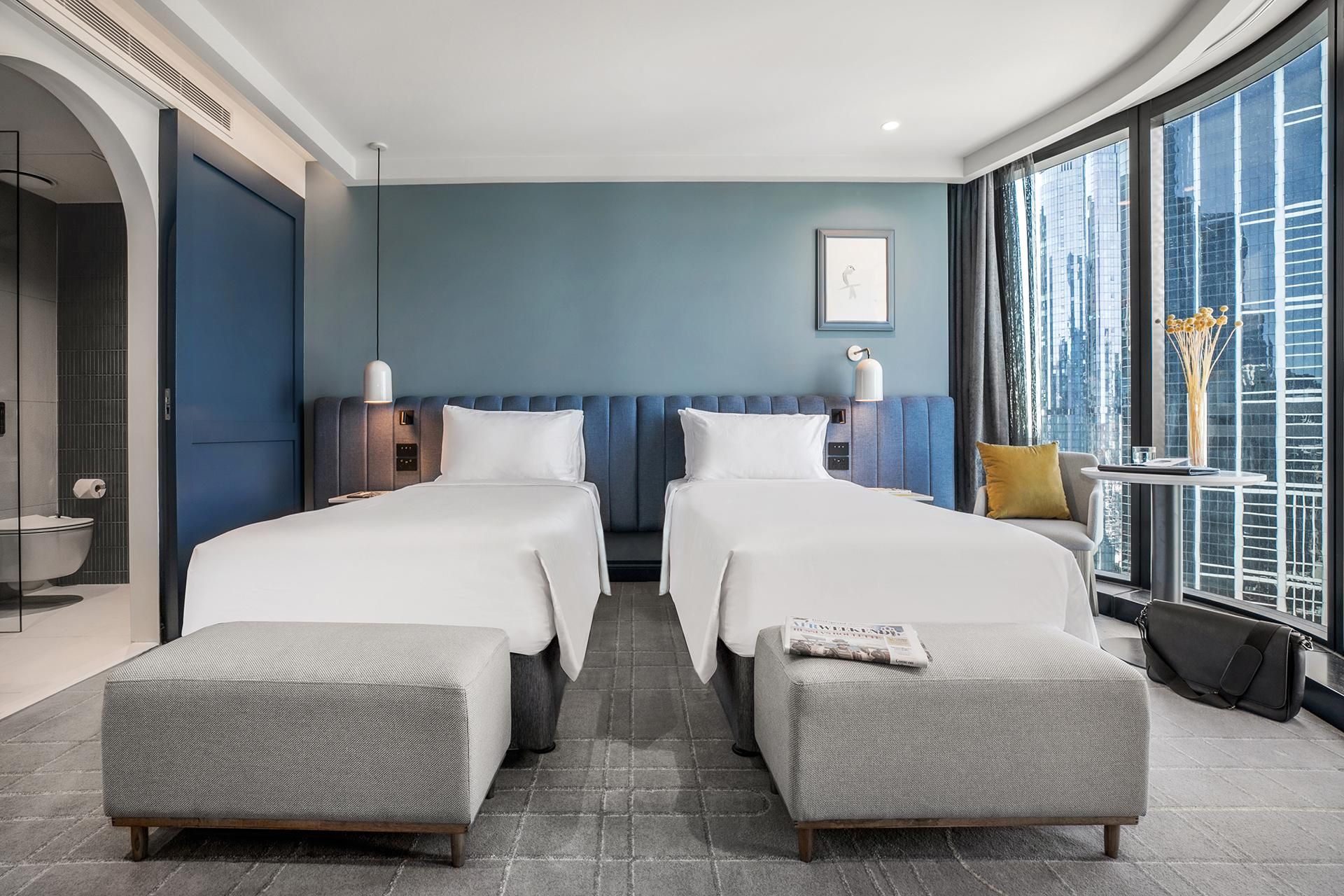 2 Single Beds Premium High Floor