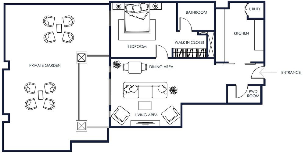 Room layout blue print