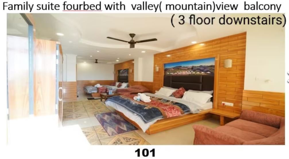 Family suite (four bed room) Retreat Mountain View private balcony (350 Sq Ft)-3 floor downstairs