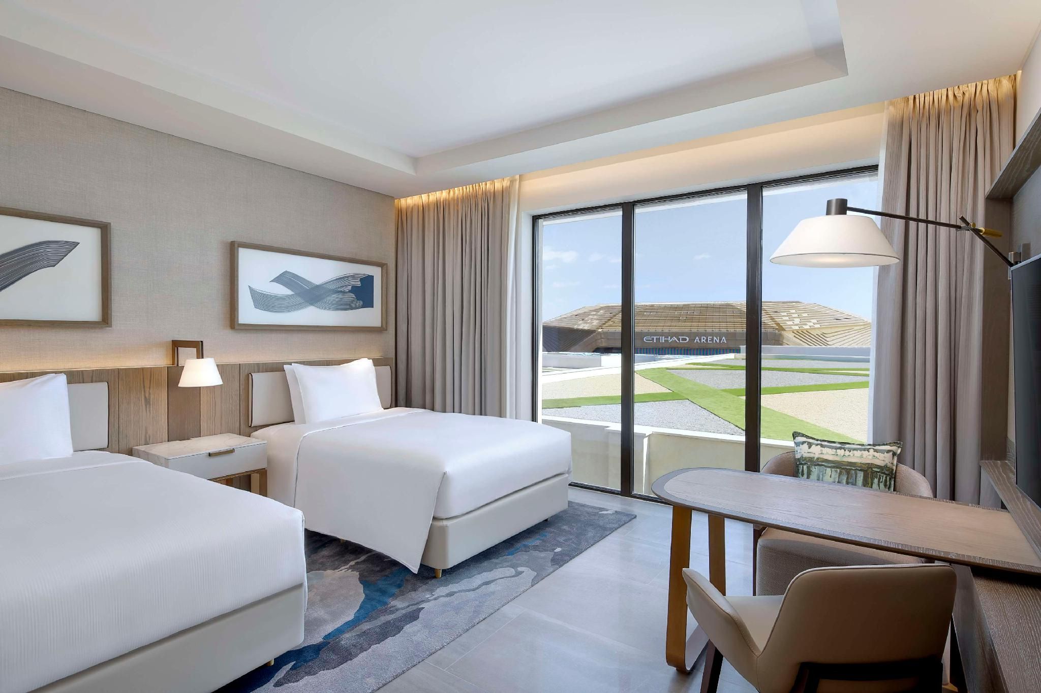 Hilton Abu Dhabi Yas Island Two Double Beds Guest Room 2