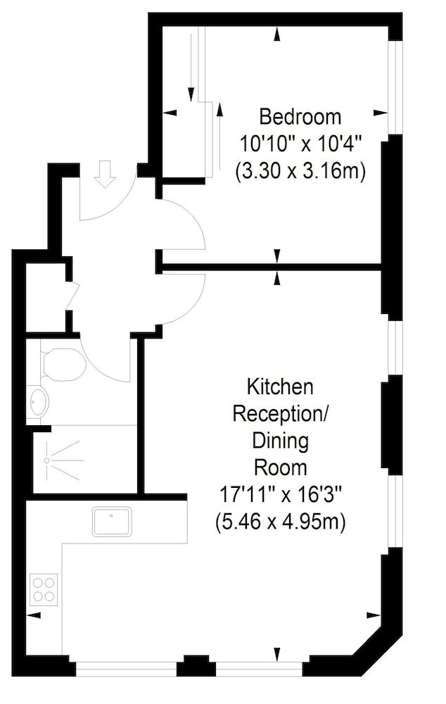 Urban Chic - Rathbone Standard One Bedroom Apartment 6
