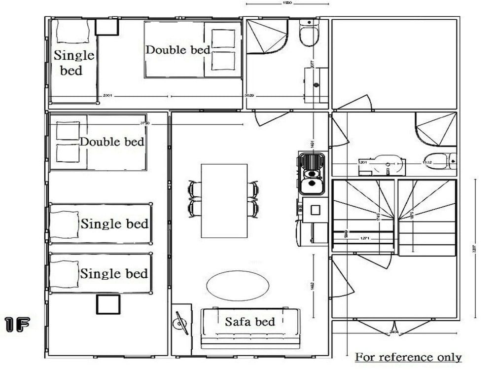 Room layout blue print
