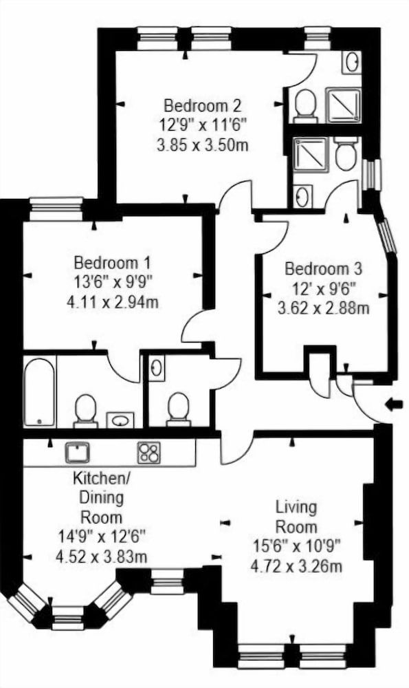 undefined Luxury Three Bedroom - Flat 122 Lower Ground Floor 10