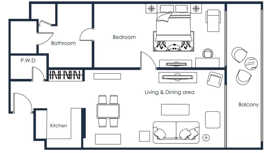 Room layout blue print