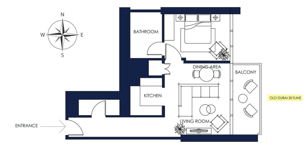 Room layout blue print