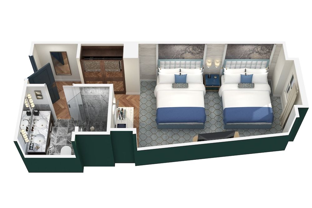 The Wall Street Hotel Deluxe Room, 2 Queen Beds 3