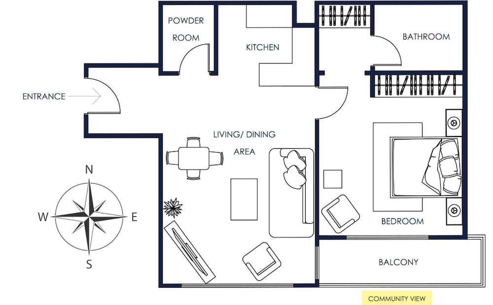 Room layout blue print