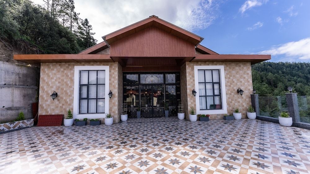 Outdoor banquet area