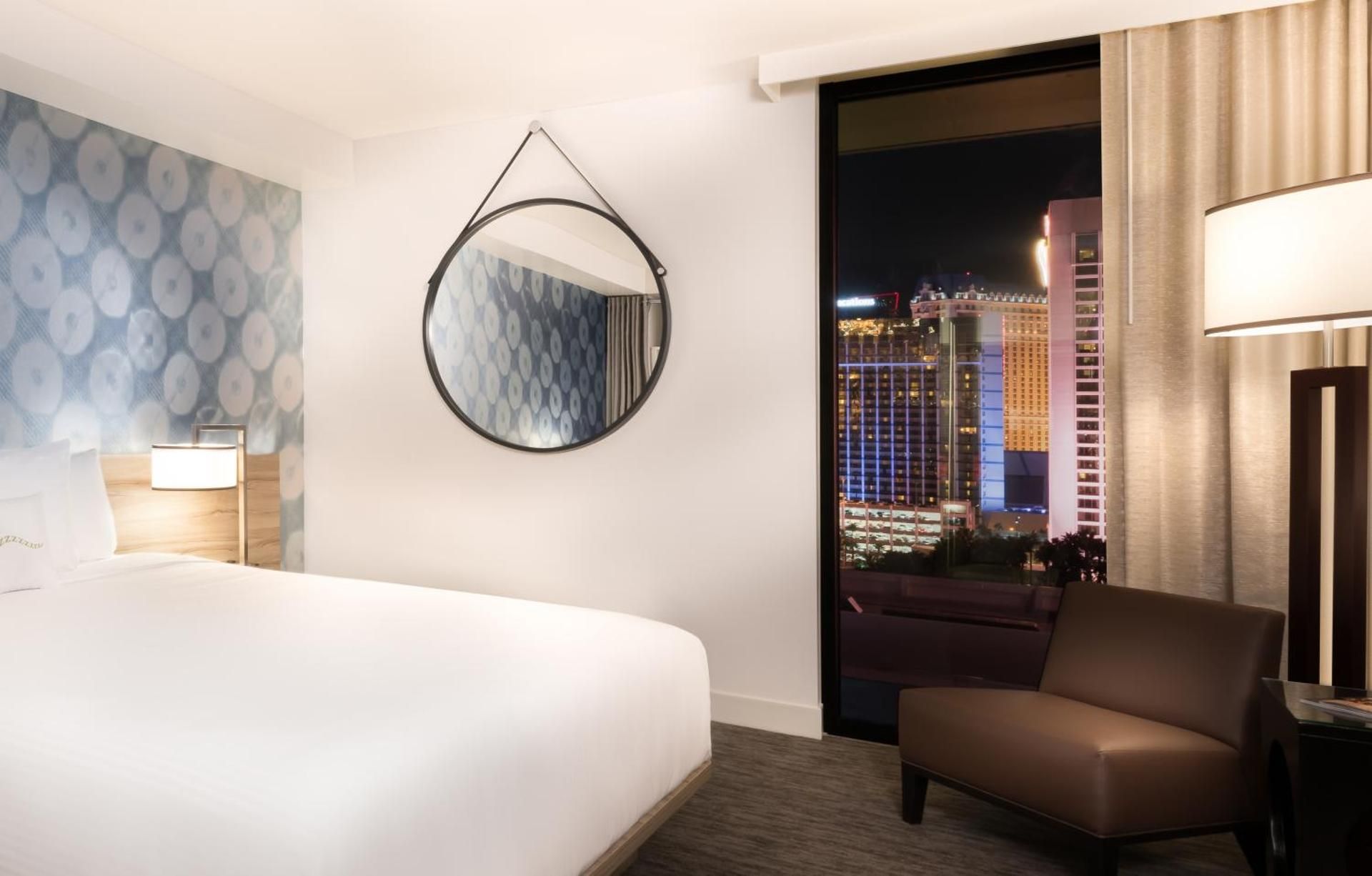 Deluxe Room, 2 Doubles, Strip View, Non-Smoking