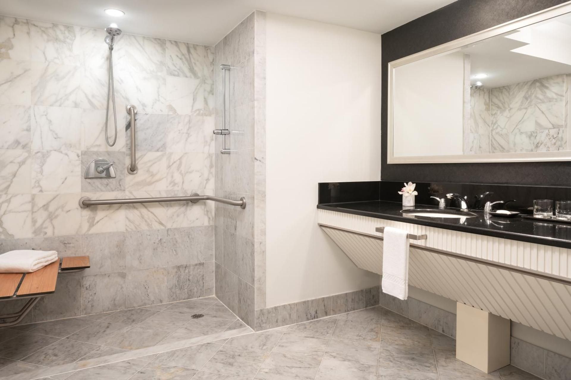 City View Room with 1 King Bed Roll-in Shower - Mobility and Hearing Accessible