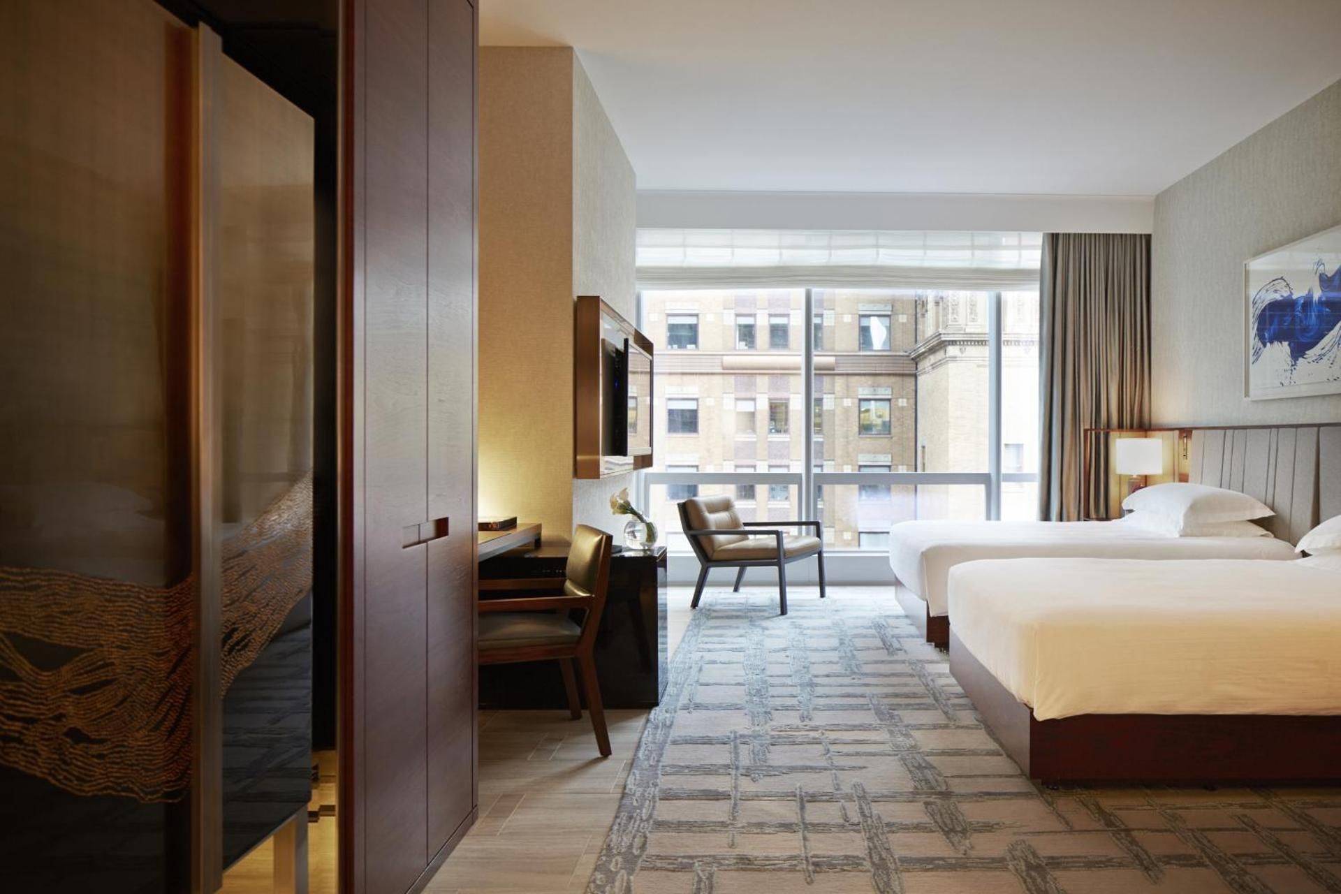 2 Double Beds With City View