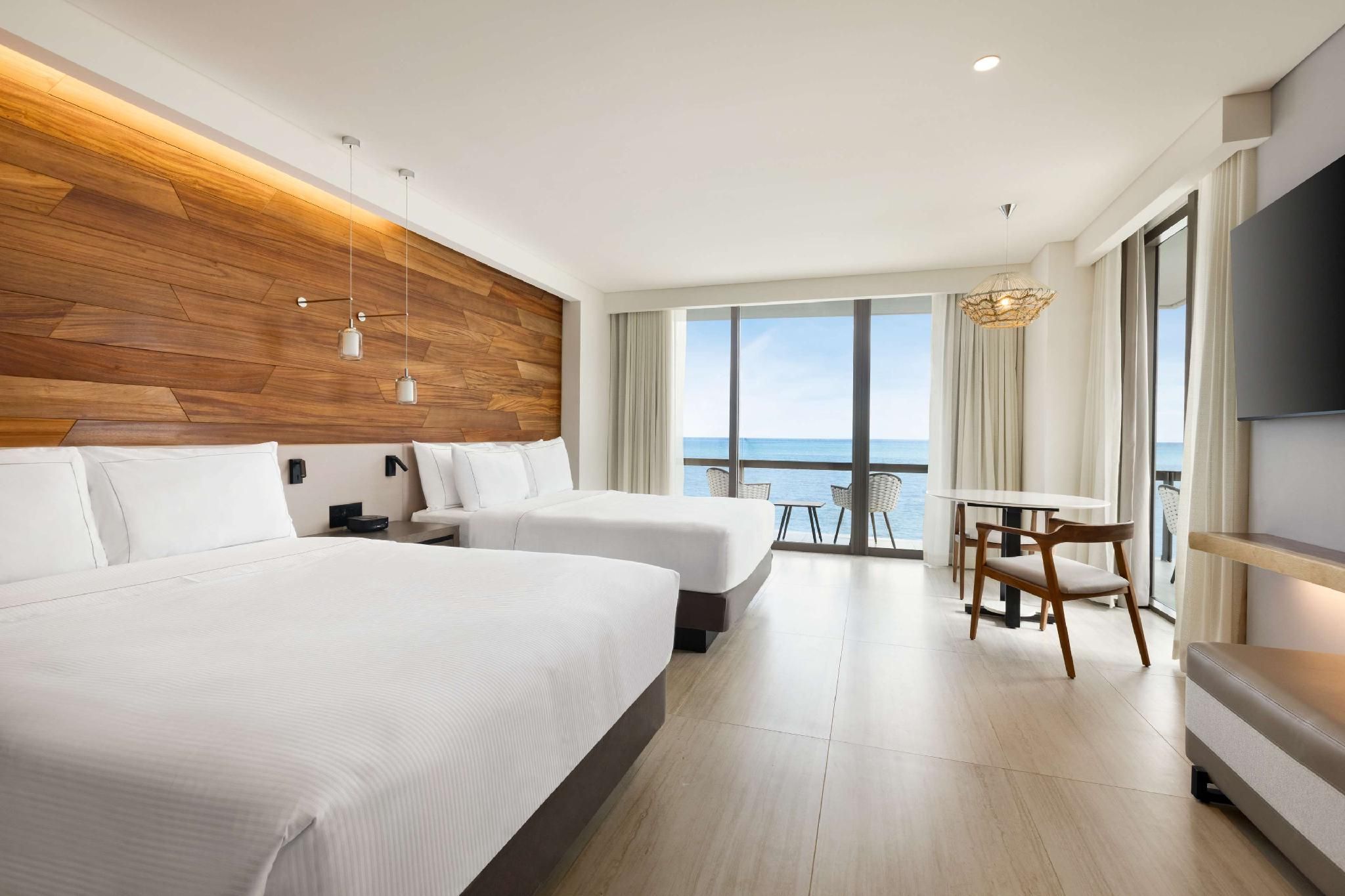 Ocean View Corner Two Queen Beds Guestroom