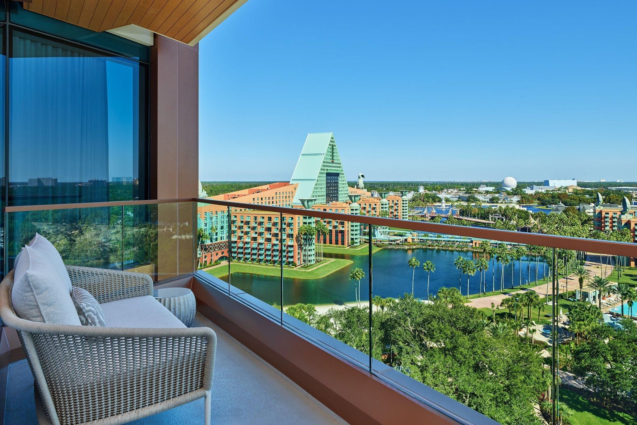 presidential, 1 bedroom suite, 1 king, epcot view, balcony