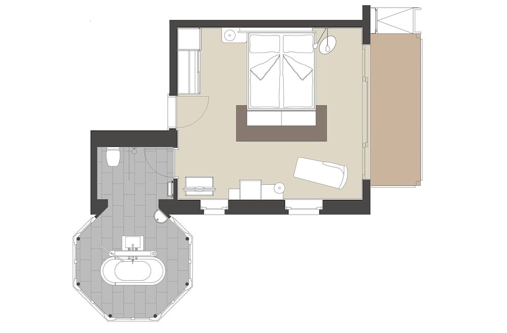 Room layout blue print