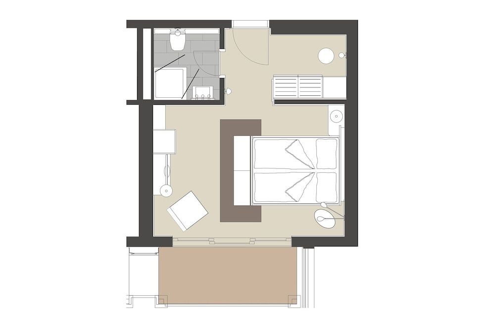 The Omnia Basic Single Room, 1 Queen Bed (Queen Double Room) 5