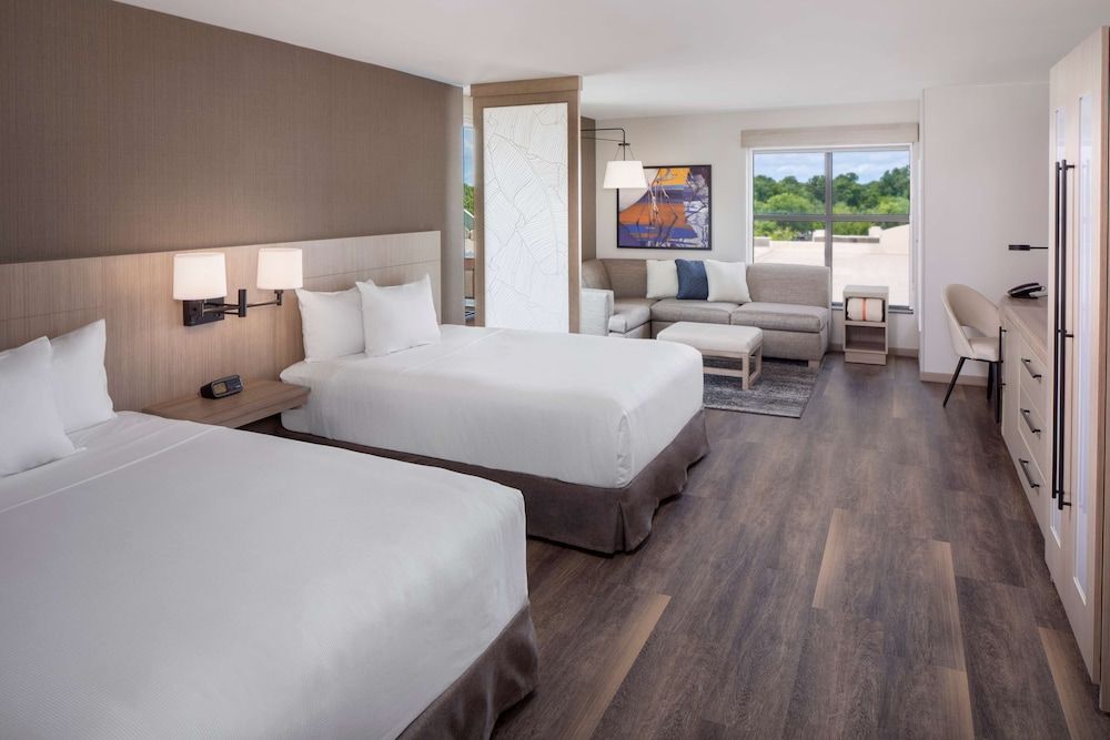 Room, Accessible (2 Queen & 1 Sofabed, Roll-In Shower)