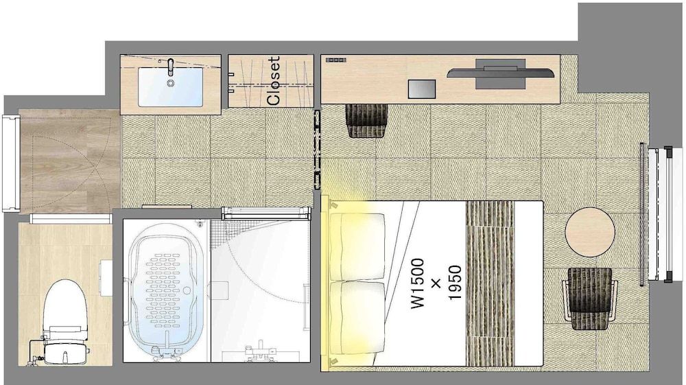 Hiyori Hotel Osaka Namba Station Moderate Double Room, Non Smoking (Housekeep once every 3 days) 5