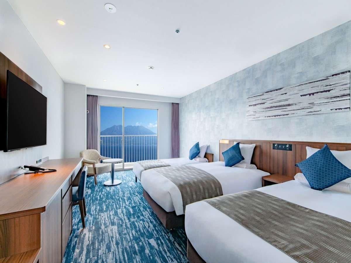 Eco Plan, Sakurajima View Deluxe Family Triple Room, Non-Smoking, Housekeeping is Optional with Additional Cost
