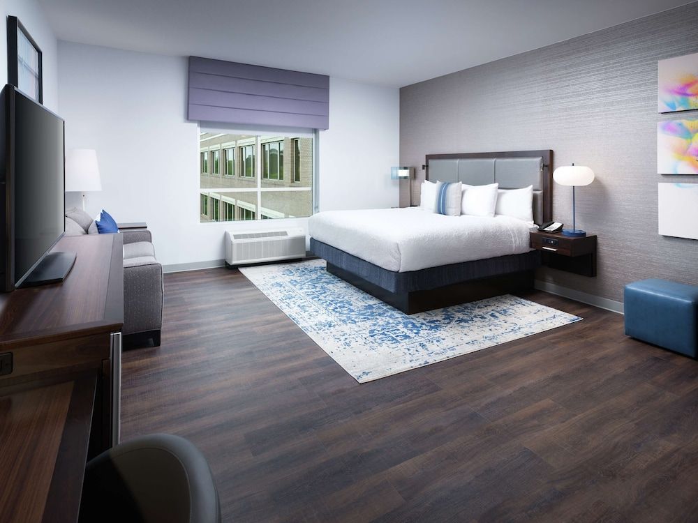 1 King Bed with Sofa Bed Accessible