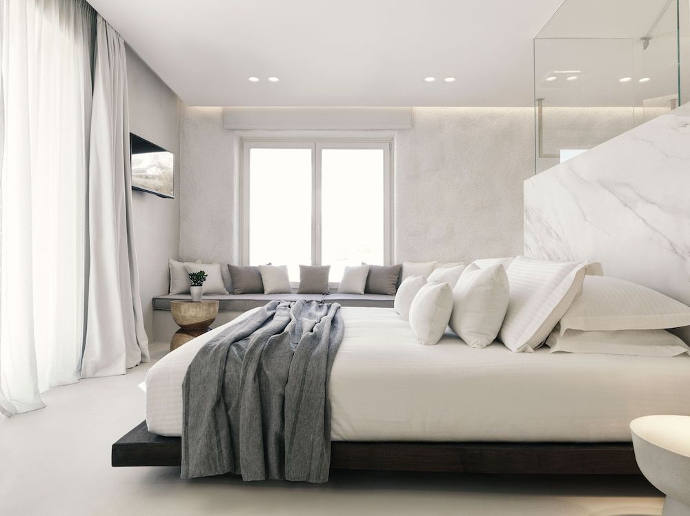 Mykonos Earth Suites - Adults Only Deluxe Room Heated Jetted Tub Sea view