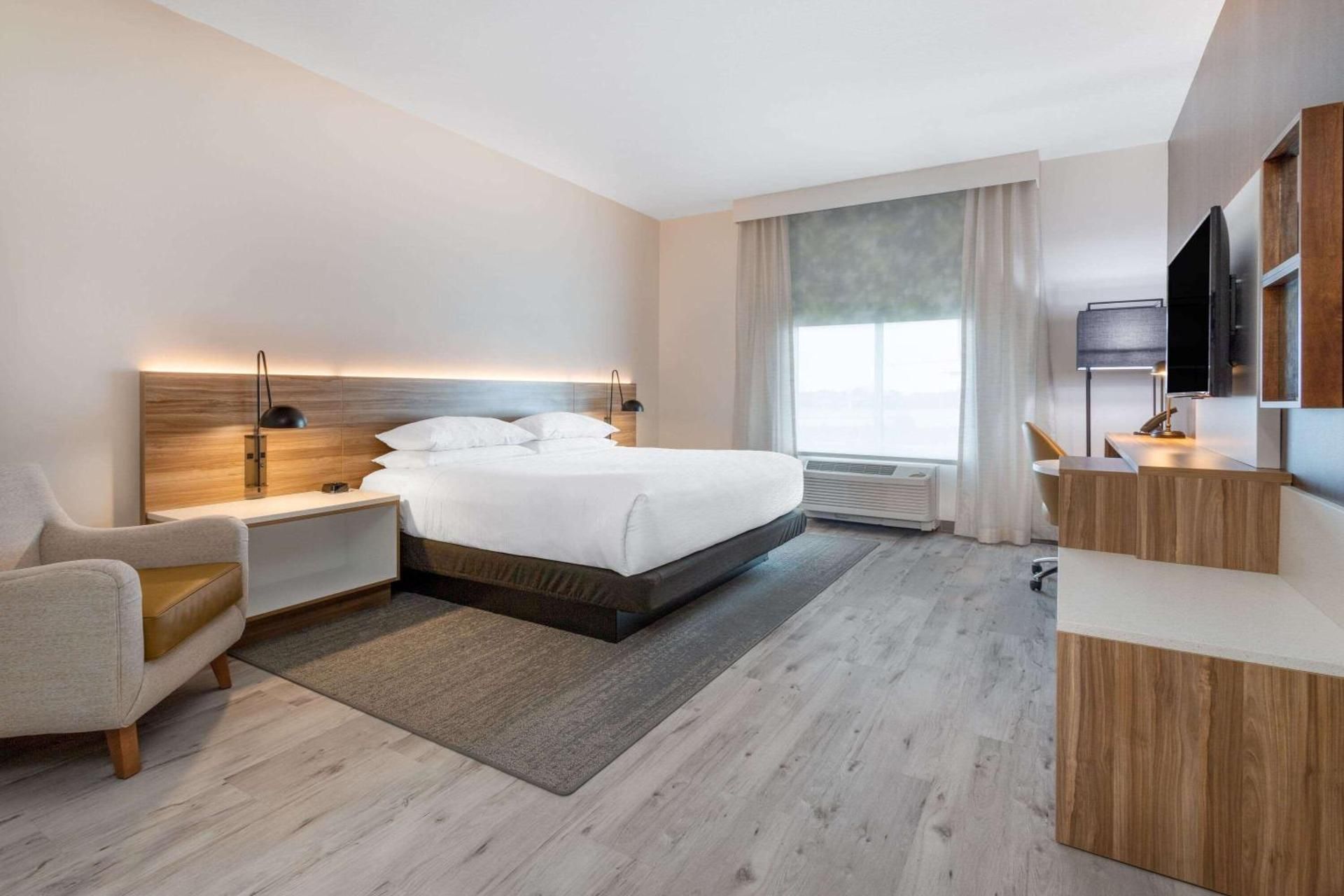 1 King Bed, Mobility Accessible Room, Walk-In Shower w/ Grab Bars, Non-Smoking