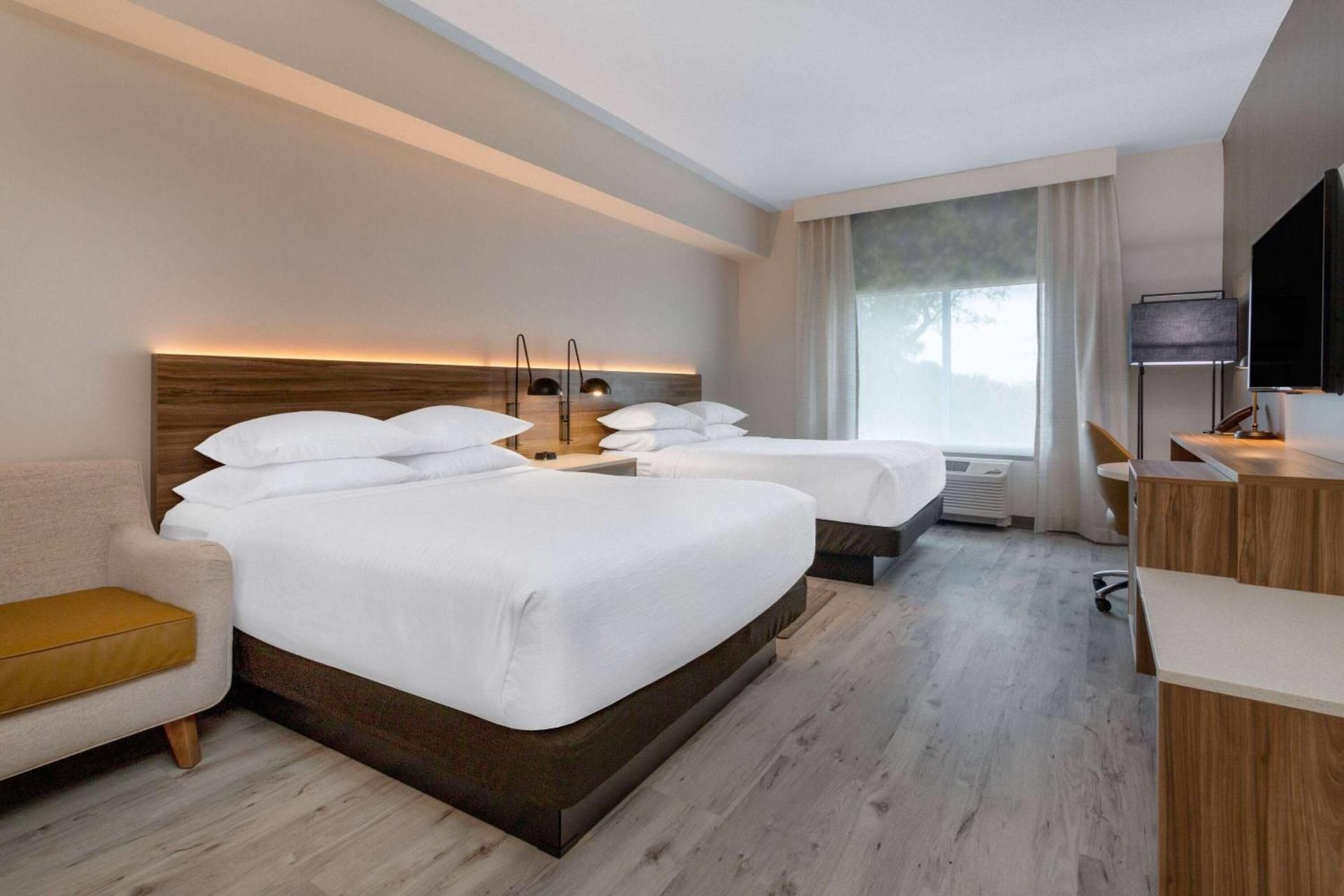 2 Queen Beds, Mobility Accessible Room, Walk-In Shower w/ Grab Bars, Non-Smoking