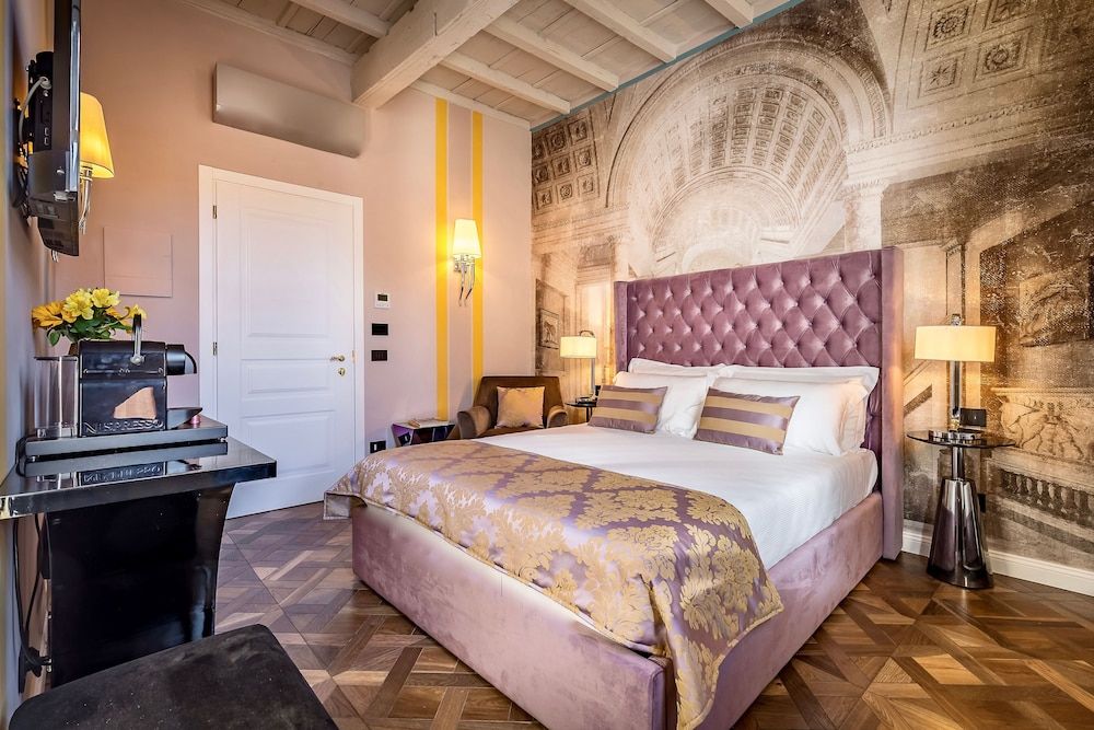 Arte' Boutique Hotel Queen Deluxe Room, view of Florence Cathedral