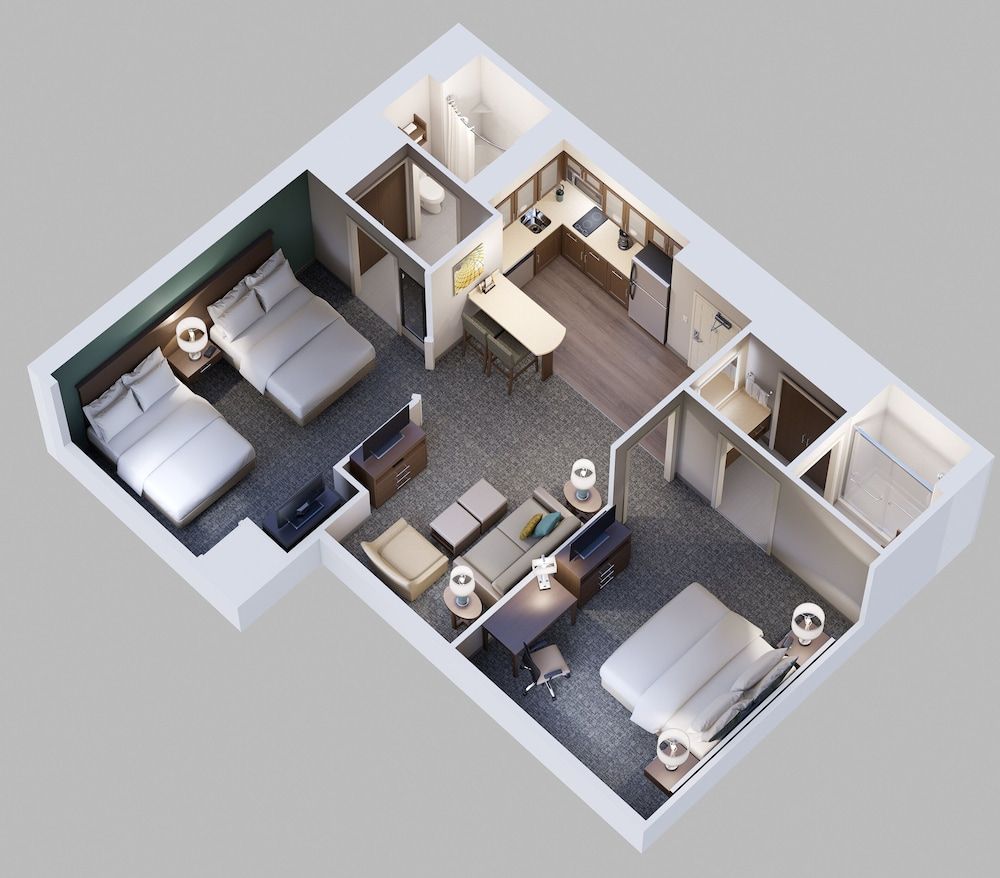 Suite, 2 Bedrooms, Kitchen
