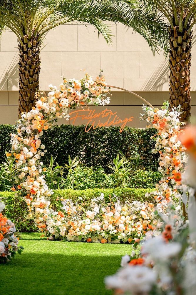 Outdoor wedding area