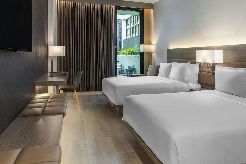 Basic Room, 2 Double Beds, Terrace, Mountain View