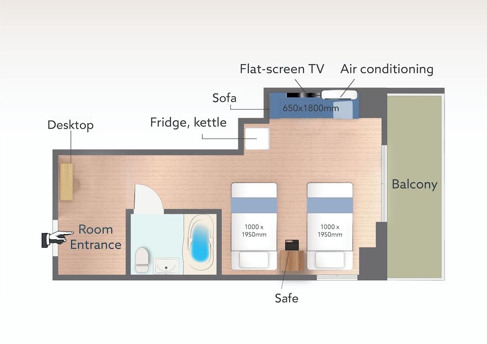 Wayfarer Hotel Kyoto Shijo Essential Twin (Non-smoking) 4