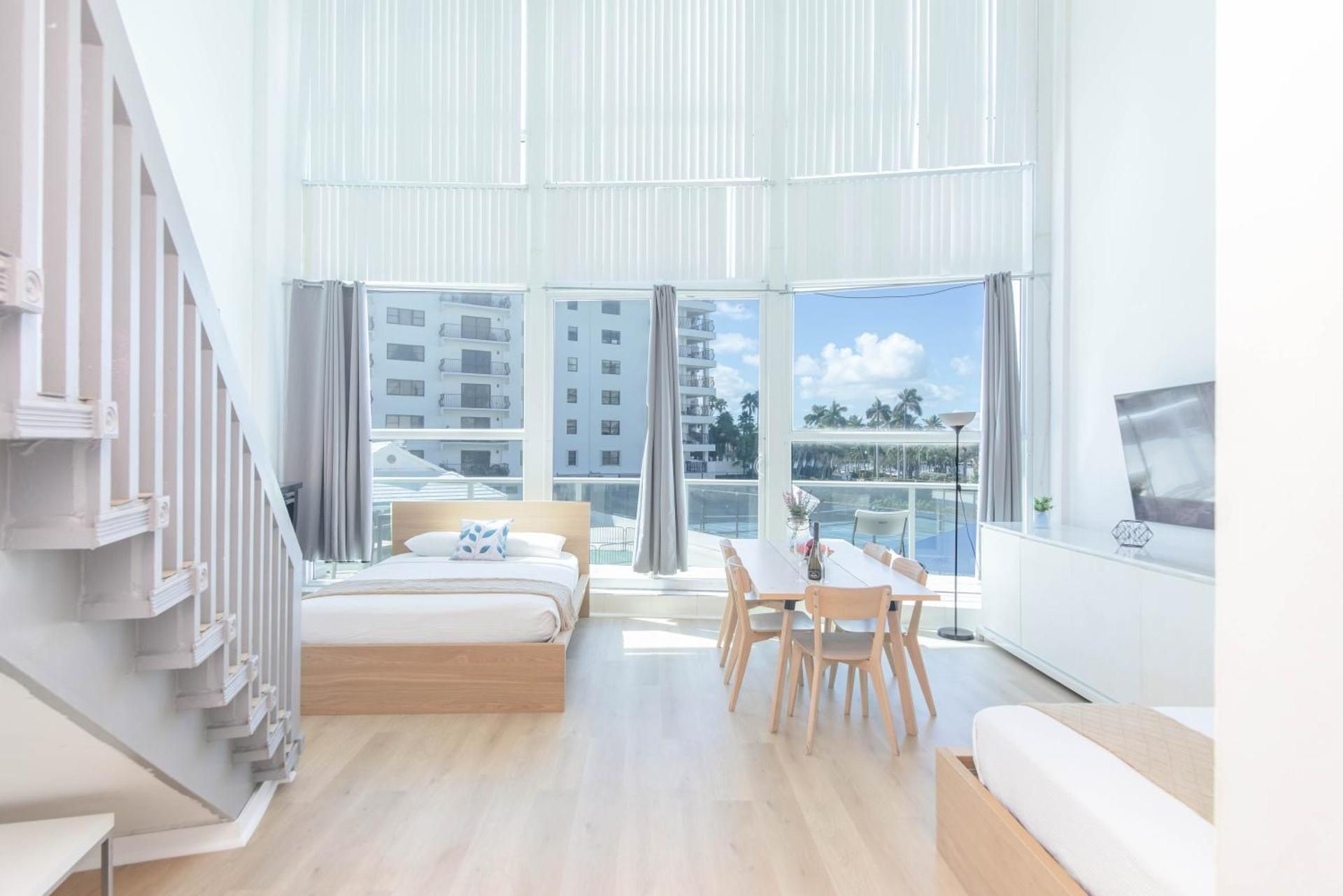One-Bedroom Loft Apartment with Balcony