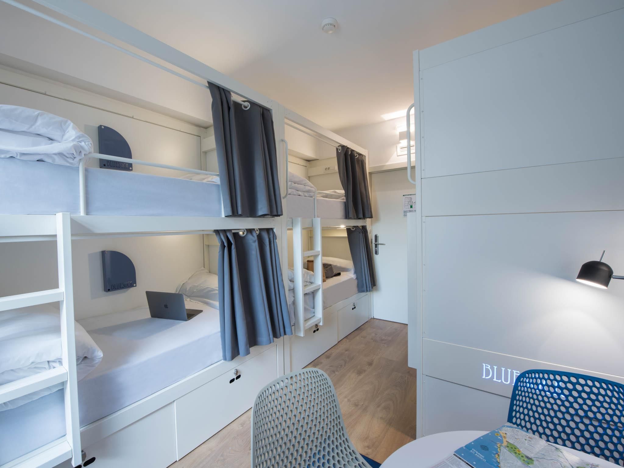 Bed in 6 Bed Dorm - Shared Bathroom