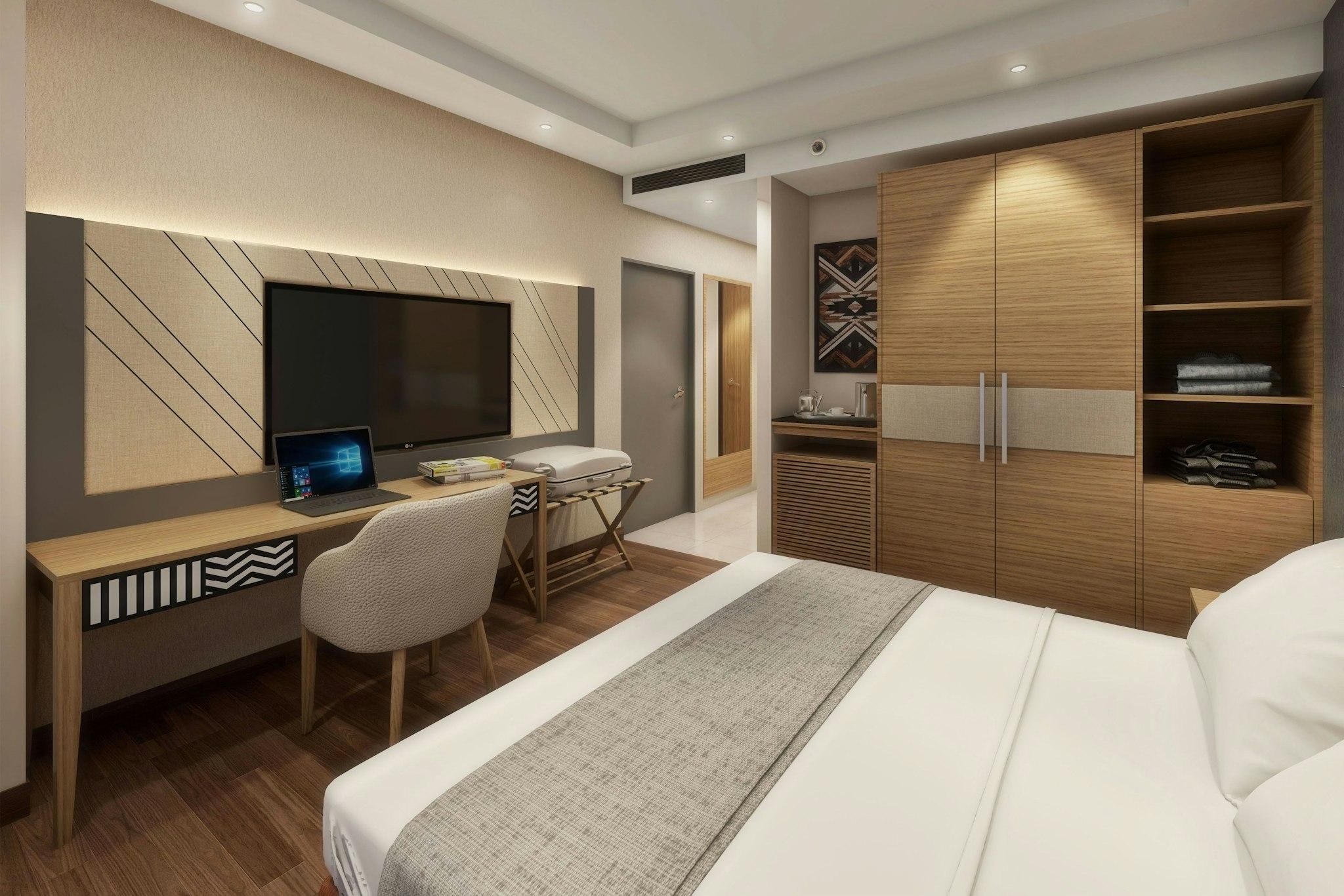 Guest room, 1 King, Inland view