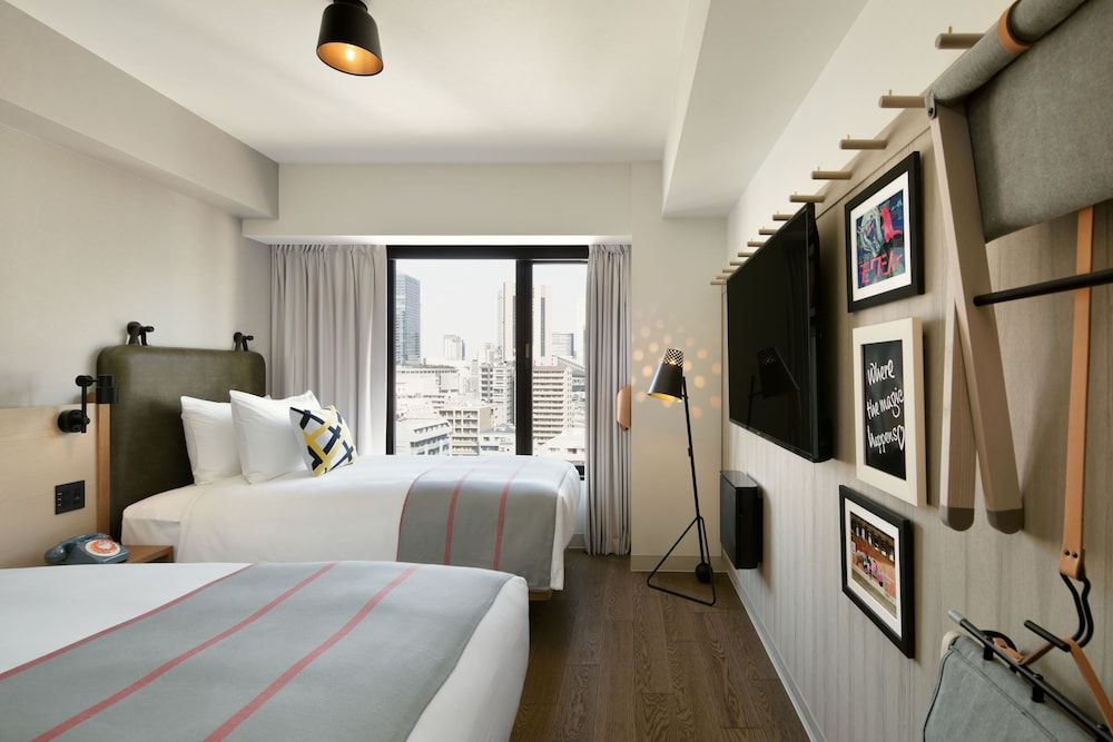 Moxy Osaka Umeda Room, 2 Twin Beds, Non Smoking, City View 2