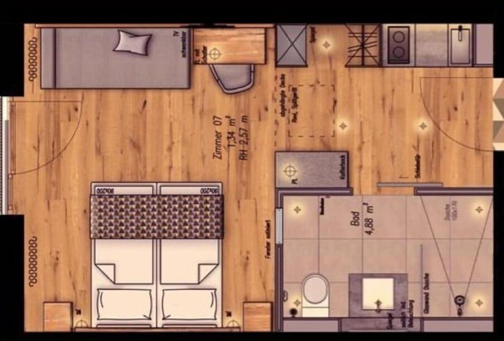 Room layout blue print
