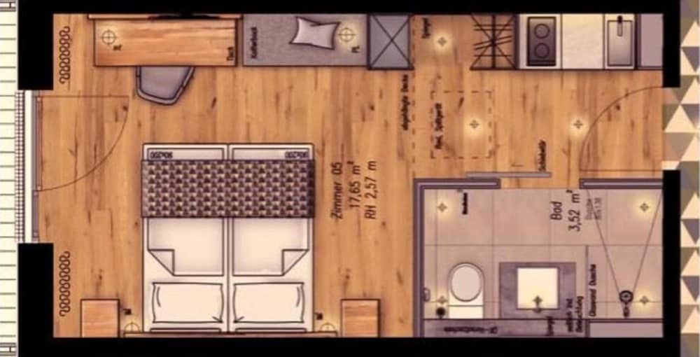 Room layout blue print