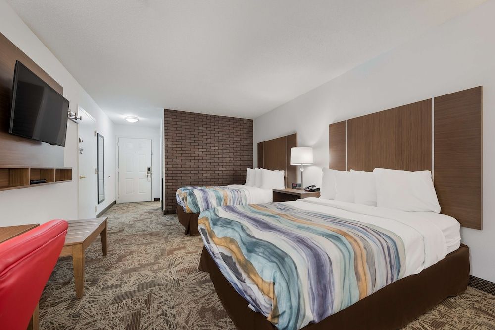 Standard Room, 2 Double Beds, Non Smoking, Refrigerator & Microwave