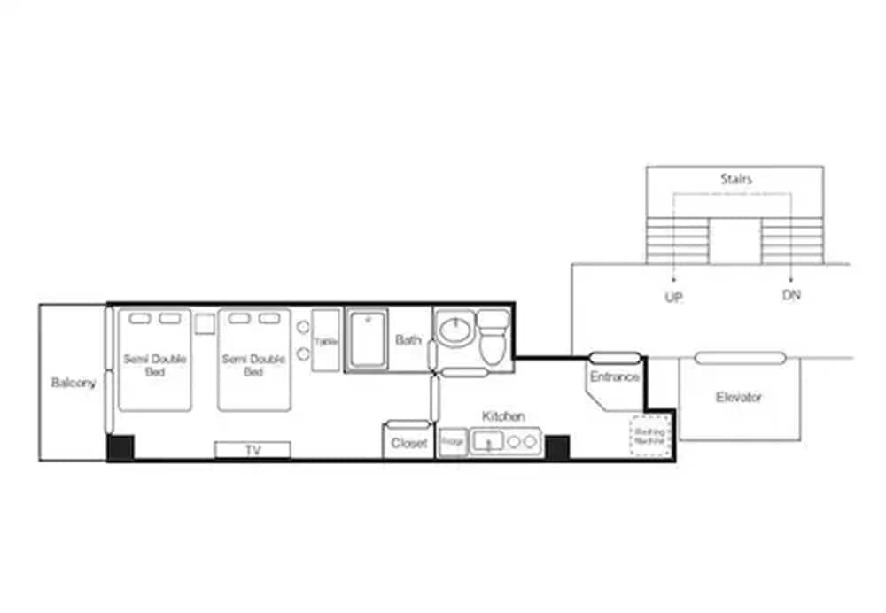 Elizabeth Garden Shinsaibashi Standard Double Room (SS73) 16