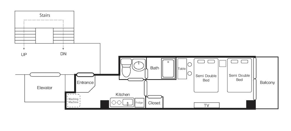 Elizabeth Garden Shinsaibashi Standard Double Room (SS64) 16