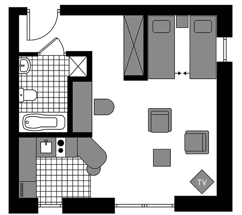 Warsaw - Apartments Apartamenty Sadyba Basic Twin Room 7