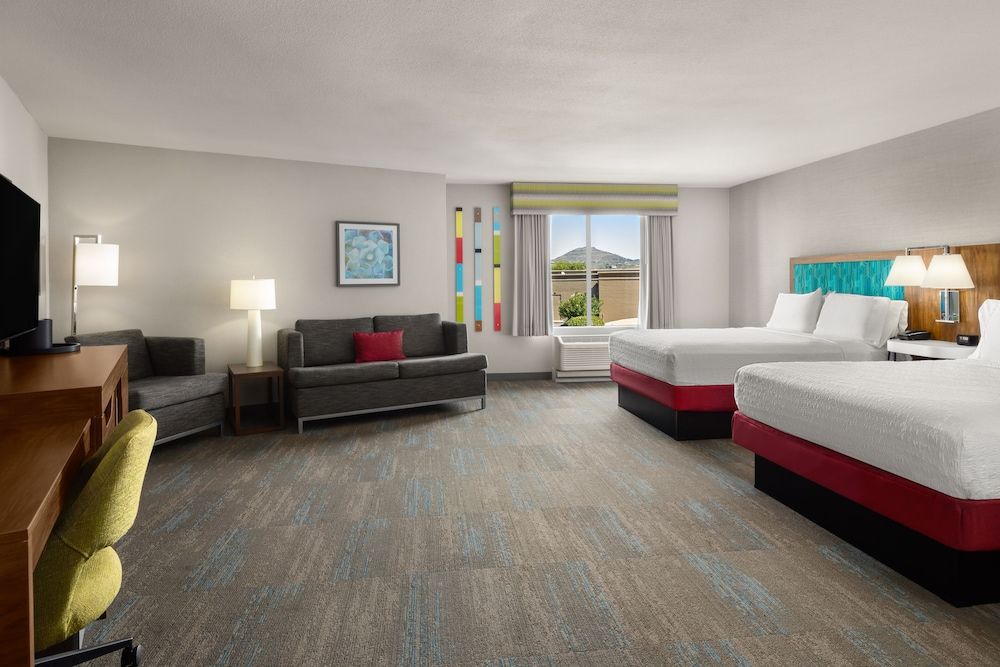 Room, Multiple Beds, Refrigerator & Microwave