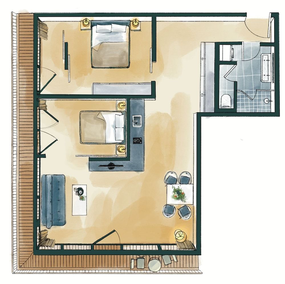 Waveboard Hotel & Boardinghouse Premium Apartment, Lake View, Corner 6