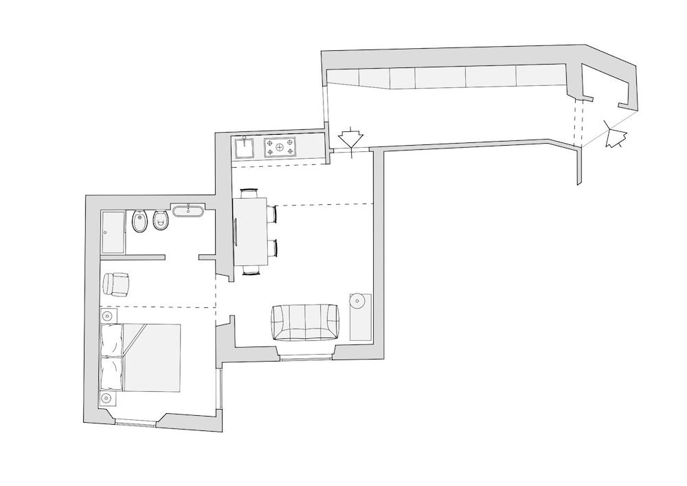 Room layout blue print