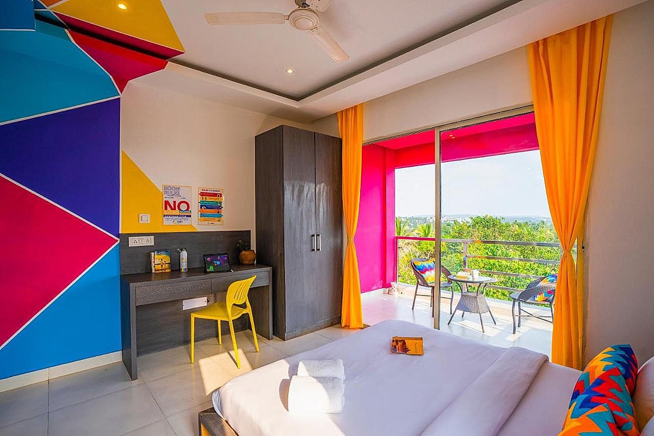 goSTOPS Goa Baga Deluxe Double AC Room with Balcony, Ensuite Bathroom 5