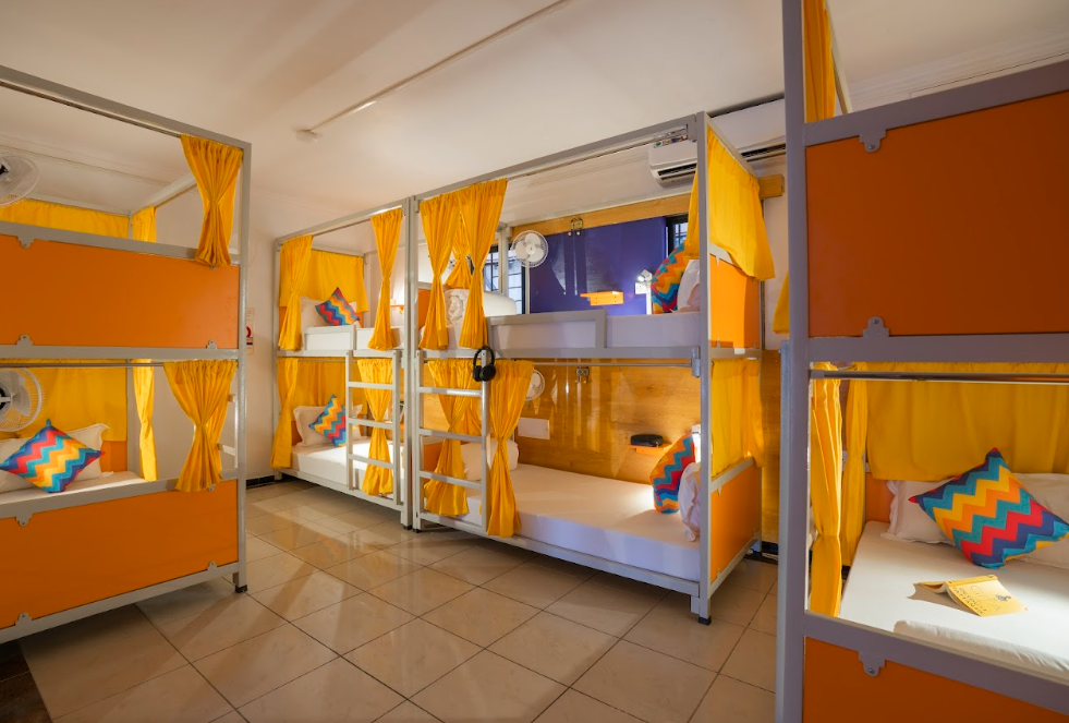Bed in 8 Bed Male Only AC Dormitory Room with Ensuite Bathroom