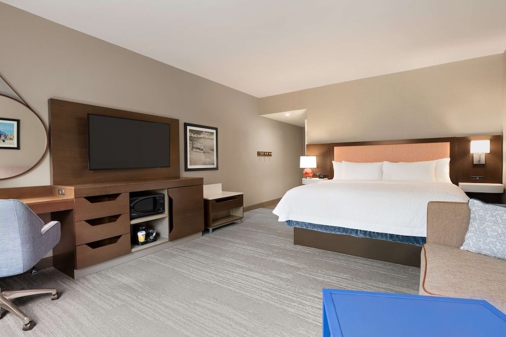 Room, 1 King Bed with Sofa bed, Refrigerator & Microwave