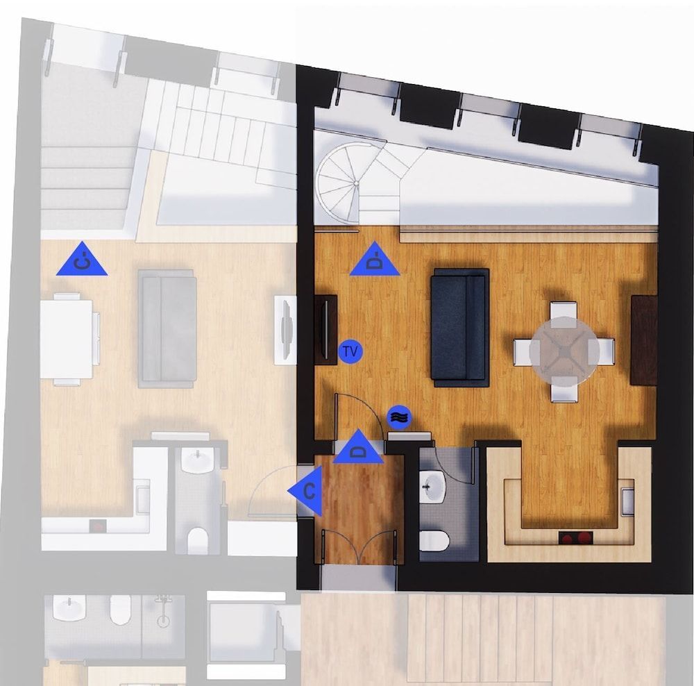 Room layout blue print